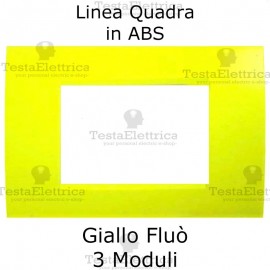 Placchetta giallo Fluò compatibile con serie Bticino Matix