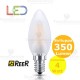 Lampada filo led oliva candela smerigliata tutto vetro 4 Watt E14 