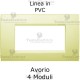 Placca in PVC Avorio compatibile con serie Bticino Matix