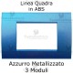 Placca in ABS Azzurro Metallizzato compatibile con serie Bticino Matix