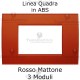 Placca in ABS Rosso Mattone compatibile con serie Bticino Matix