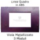 Placca in ABS viola metallizzato compatibile con serie Bticino Matix