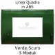 Placca in ABS verde scuro compatibile con serie Bticino Matix