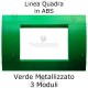 Placca in ABS verde metallizzato compatibile con serie Bticino Matix