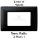 Placca in Metallo Nero Matto compatibile con serie Bticino Matix