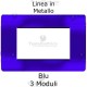 Placca in Metallo Blu compatibile con serie Bticino Matix