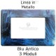 Placca in Metallo Blu antico compatibile con serie Bticino Matix