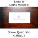 Placca in Legno Massello Scuro compatibile con serie Bticino Matix