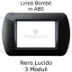 Placchetta Nero Lucido compatibile e adattabile Bticino Living Light