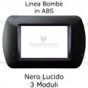 Placca in ABS Nero Lucido compatibile con serie Bticino Living Light