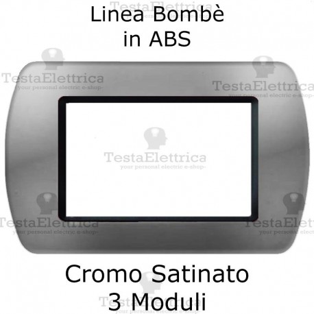 Placchetta Cromo Satinato compatibile e adattabile Bticino Living Light
