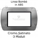 Placca in ABS Cromo Satinato compatibile con serie Bticino Living Light