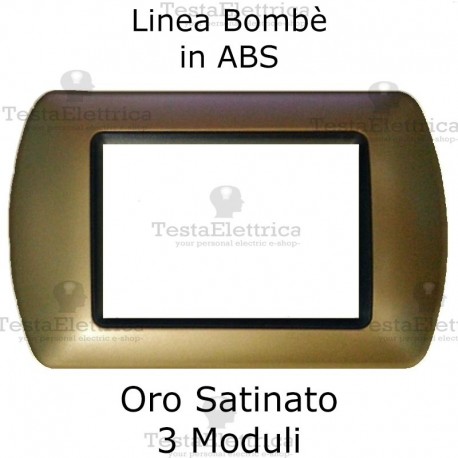 Placchetta Oro Satinato  compatibile e adattabile  Bticino Living Light