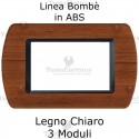 Placca in ABS Legno Chiaro compatibile con serie Bticino Living Light