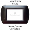 Placca in ABS Nero Opaco compatibile con serie Bticino Living Light
