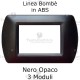 Placchetta Nero Opaco compatibile e adattabile  Bticino Living Light