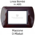 Placca in ABS Marrone compatibile con serie Bticino Living Light