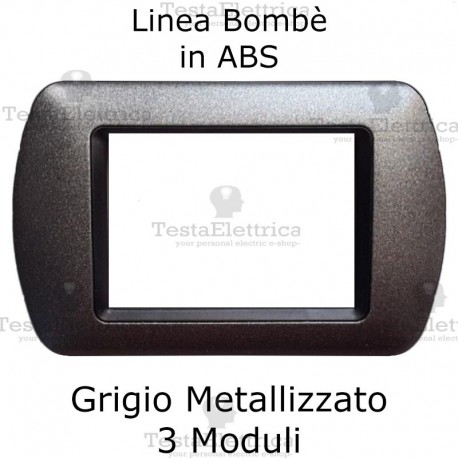 Placchetta Grigio Metallizzato compatibile e adattabile  Bticino Living Light