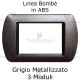 Placchetta Grigio Metallizzato compatibile e adattabile  Bticino Living Light