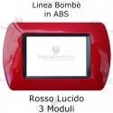 Placca in ABS Rosso Lucido compatibile con serie Bticino Living Light
