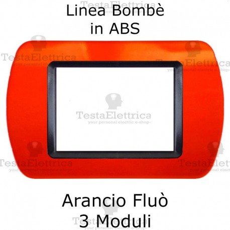 Placchetta Arancio Fluò compatibile e adattabile  Bticino Living Light