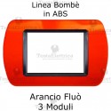 Placca in ABS Arancio Fluò compatibile con serie Bticino Living Light