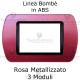 Placchetta Rosa Metallizzato compatibile e adattabile  Bticino Living Light