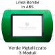 Placchetta Verde Metallizzato compatibile e adattabile Bticino Living Light