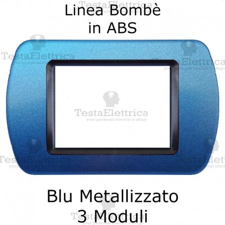 Placchetta Blu Metallizzato compatibile e adattabile Bticino Living Light