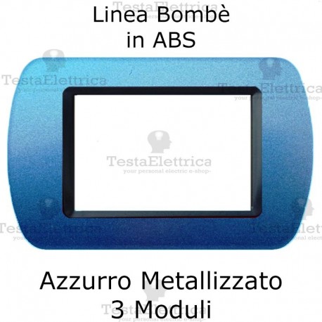Placchetta Azzurro Metallizzato compatibile e adattabile Bticino Living Light