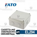 Cassetta di derivazione da parete 100X100X70 mm FATO