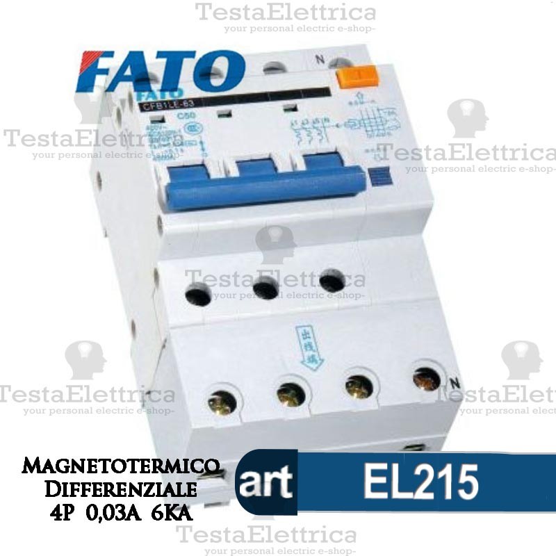 Interruttore Magnetotermico Differenziale 4P 40 ampere per centralino  elettrico