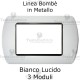 Placchetta compatibile Bticino Living Light bianca in metallo
