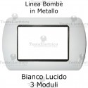 Placca in Metallo Bianco Lucido compatibile con serie Bticino Living Light