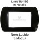 Placchetta compatibile Bticino Living Light nera in metallo