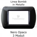 Placca in Metallo Nero Opaco compatibile con serie Bticino Living Light