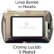 Placchetta compatibile Bticino Living Light crono lucido in metallo