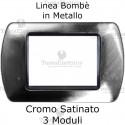 Placca in Metallo Cromo Satinato compatibile con serie Bticino Living Light