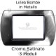 Placchetta compatibile Bticino Living Light cromo satinato in metallo