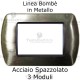 Placchetta compatibile Bticino Living Light acciaio spazzolato in metallo