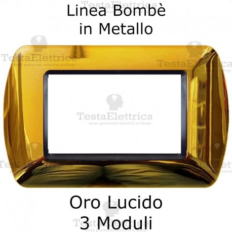 Placchetta compatibile Bticino Living Light Oro Lucido in metallo