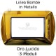 Placchetta compatibile Bticino Living Light Oro Lucido in metallo