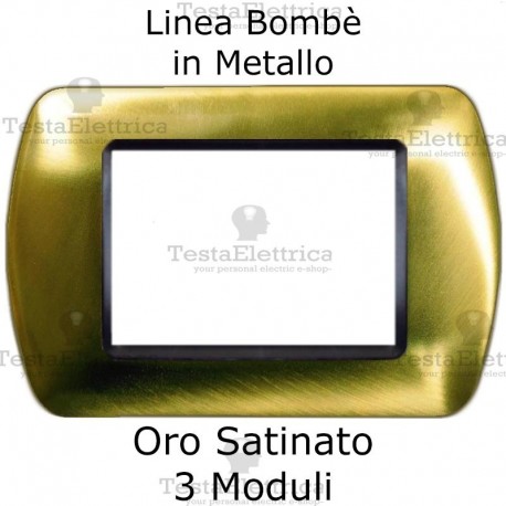 Placchetta compatibile Bticino Living Light Oro Satinato in metallo