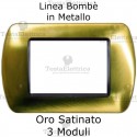 Placca in Metallo Oro Satinato compatibile con serie Bticino Living Light
