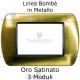 Placchetta compatibile Bticino Living Light Oro Satinato in metallo
