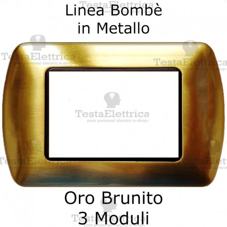Placchetta compatibile Bticino Living Light Oro in metallo