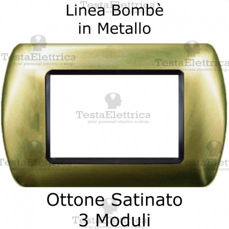Placchetta compatibile Bticino Living Light ottone in metallo