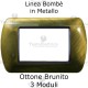Placchetta compatibile Bticino Living Light ottone brunito in metallo