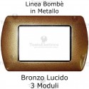 Placca in Metallo Bronzo Lucido compatibile con serie Bticino Living Light