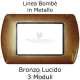 Placchetta compatibile Bticino Living Light Bronzo Lucido in metallo
